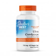 Кордицепс ультра, Ultra Cordyceps, Doctor's Best, 750 мг, 60 веганских капсул Кордицепс ультра, Ultra Cordyceps, Doctor's Best, 750 мг, 60 веганских капсул