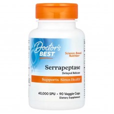 Серрапептаза, Serrapeptase, Doctor's Best, 40,000 СПУ, 90 капсул Серрапептаза, Serrapeptase, Doctor's Best, 40,000 СПУ, 90 капсул