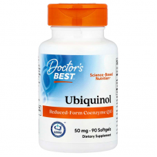Убіхінол з Kaneka Q+, Ubiquinol with Kaneka Q+, Doctor's Best, Kaneka QH, 50 мг, 90 гелевих капсул Убіхінол з Kaneka Q+, Ubiquinol with Kaneka Q+, Doctor's Best, Kaneka QH, 50 мг, 90 гелевих капсул