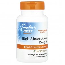 Коензим Q10, High Absorption CoQ10 with BioPerine®, Doctor's Best, з біоперином, 100 мг, 120 капсул Коензим Q10, High Absorption CoQ10 with BioPerine®, Doctor's Best, з біоперином, 100 мг, 120 капсул