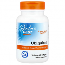 Убіхінол, Ubiquinol, Doctor's Best, 100 мг, 60 капсул