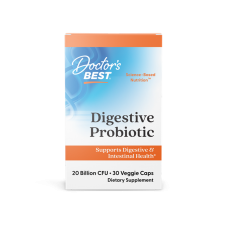 Пробіотики, Digestive Probiotic, Doctor's Best, для травної системи, 20 млрд КУО, 30 капсул Пробіотики, Digestive Probiotic, Doctor's Best, для травної системи, 20 млрд КУО, 30 капсул