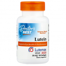 Лютеїн, Lutein, Lutemax 2020, Doctors Best, 20 мг, 60 гелевих капсул
