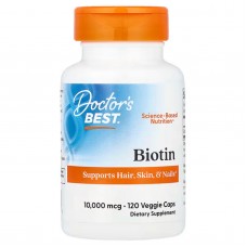 Биотин, Biotin, Doctor's Best, 10 000 мкг, 120 капсул Биотин, Biotin, Doctor's Best, 10 000 мкг, 120 капсул
