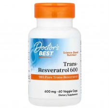Ресвератрол, Trans-Resveratrol, Doctor's Best, 600 мг, 60 вегетарианских капсул Ресвератрол, Trans-Resveratrol, Doctor's Best, 600 мг, 60 вегетарианских капсул