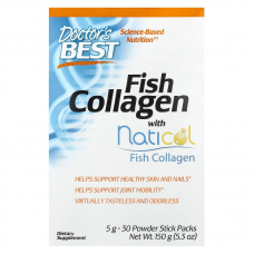 Колаген риб'ячий, Fish Collagen with Naticol, Doctor's Best, з Naticol, 5 г, 30 стиків (150 г) Колаген риб'ячий, Fish Collagen with Naticol, Doctor's Best, з Naticol, 5 г, 30 стиків (150 г)
