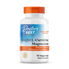 Коензим Q10 карнітин та магній, CoQ10 L-Carnitine Magnesium, Doctor's Best, 90 веганських капсул