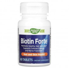 Биотин, Biotin Forte, Nature's Way, экстра сила, 60 таблеток Биотин, Biotin Forte, Nature's Way, экстра сила, 60 таблеток