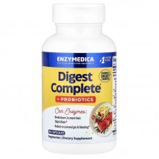 Ферменты и пробиотики, Digest + Probiotics, Enzymedica, 90 капсул Ферменты и пробиотики, Digest + Probiotics, Enzymedica, 90 капсул