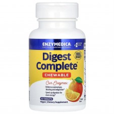 Травні ферменти, Digest, Enzymedica, смак апельсина, 30 жувальних таблеток Травні ферменти, Digest, Enzymedica, смак апельсина, 30 жувальних таблеток