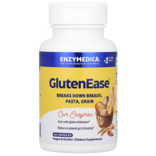 Ферменты для переваривания глютена, GlutenEase, Enzymedica, 60 капсул Ферменты для переваривания глютена, GlutenEase, Enzymedica, 60 капсул
