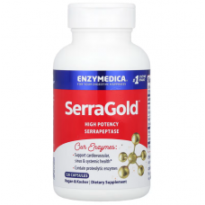 Протеолитические ферменты, SerraGold, Enzymedica, серрапептаза для сердца, 120 капсул Протеолитические ферменты, SerraGold, Enzymedica, серрапептаза для сердца, 120 капсул