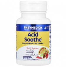 Энзимы, Acid Soothe, Enzymedica, 30 капсул Энзимы, Acid Soothe, Enzymedica, 30 капсул