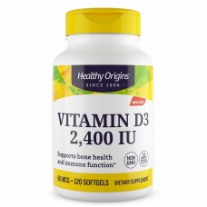 Витамин D3, Vitamin D3, Healthy Origins, 2400 МЕ, 120 гелевых капсул Витамин D3, Vitamin D3, Healthy Origins, 2400 МЕ, 120 гелевых капсул