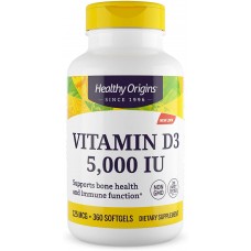 Витамин Д3, Vitamin D3, Healthy Origins, 5000 МЕ, 360 капсул Витамин Д3, Vitamin D3, Healthy Origins, 5000 МЕ, 360 капсул