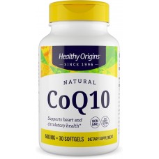 Коензим Q10, Healthy Origins, Kaneka Q10 (CoQ10), для здоров'я серця та клітинної енергії, ферментований дріжджами, 600 мг, 30 капсул Коензим Q10, Healthy Origins, Kaneka Q10 (CoQ10), для здоров'я серця та клітинної енергії, ферментований дріжджами, 600 мг, 30 капсул