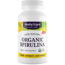 Спирулина, Spirulina, Healthy Origins, органик, 500 мг, 720 таблеток Спирулина, Spirulina, Healthy Origins, органик, 500 мг, 720 таблеток