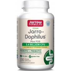 Пробиотики (дофилус), Jarro-Dophilus Plus FOS, Jarrow Formulas, с ФОС, 3.4 млрд КОЕ, 200 вегетарианских капсул Пробиотики (дофилус), Jarro-Dophilus Plus FOS, Jarrow Formulas, с ФОС, 3.4 млрд КОЕ, 200 вегетарианских капсул