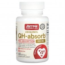 Убихинол, QH-absorb, Ubiquinol, Jarrow Formulas, 200 мг, 60 гелевых капсул Убихинол, QH-absorb, Ubiquinol, Jarrow Formulas, 200 мг, 60 гелевых капсул