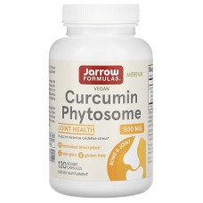 Фитосомы куркумина, Curcumin Phytosome, Jarrow Formulas, 500 мг, 120 растительных капсул Фитосомы куркумина, Curcumin Phytosome, Jarrow Formulas, 500 мг, 120 растительных капсул