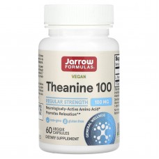 Теанин, Theanine, Jarrow Formulas, 100 мг, 60 капсул Теанин, Theanine, Jarrow Formulas, 100 мг, 60 капсул