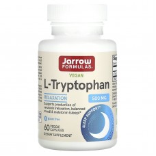 Триптофан (L-Tryptophan), Jarrow Formulas, 500 мг, 60 капсул Триптофан (L-Tryptophan), Jarrow Formulas, 500 мг, 60 капсул