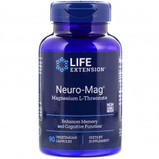L-треонат магния, Neuro-Mag, Magnesium L-Threonate, Life Extension, 90 вегетарианских капсул (48 мг на капсулу) L-треонат магния, Neuro-Mag, Magnesium L-Threonate, Life Extension, 90 вегетарианских капсул (48 мг на капсулу)
