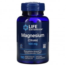 Цитрат магния, Magnesium (Citrate), Life Extension, 100 мг, 100 вегетарианских капсул Цитрат магния, Magnesium (Citrate), Life Extension, 100 мг, 100 вегетарианских капсул