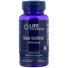 Йод, Sea-Iodine, Life Extension, 1000 мкг, 60 капсул Йод, Sea-Iodine, Life Extension, 1000 мкг, 60 капсул