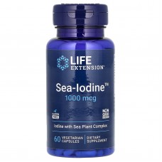 Йод, Sea-Iodine, Life Extension, 1000 мкг, 60 вегетаріанських капсул Йод, Sea-Iodine, Life Extension, 1000 мкг, 60 вегетаріанських капсул