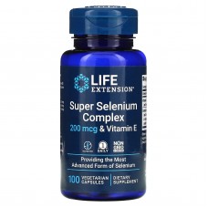 Селен із вітаміном Е, суперкомплекс, Super Selenium Complex & Vitamin E, Life Extension, 200 мкг, 100 вегетаріанських капсул Селен із вітаміном Е, суперкомплекс, Super Selenium Complex & Vitamin E, Life Extension, 200 мкг, 100 вегетаріанських капсул