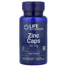 Цинку цитрат, Zinc Caps, Life Extension, високоефективний, 50 мг, 90 вегетаріанських капсул
