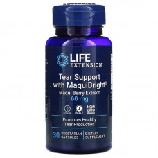 Защита глаз, Tear Support, Life Extension, ягодный экстракт маки, 60 мг, 30 вегетарианских капсул Защита глаз, Tear Support, Life Extension, ягодный экстракт маки, 60 мг, 30 вегетарианских капсул