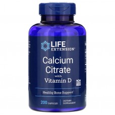 Цитрат кальция с витамином D, Calcium Citrate with Vitamin D, Life Extension, 200 вегетарианских капсул Цитрат кальция с витамином D, Calcium Citrate with Vitamin D, Life Extension, 200 вегетарианских капсул