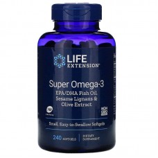 Омега-3, Super Omega-3, Life Extension, 240 капсул Омега-3, Super Omega-3, Life Extension, 240 капсул