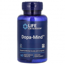 Дофамін: формула для мозку, Dopa-Mind, Life Extension, 60 вегетаріанських таблеток Дофамін: формула для мозку, Dopa-Mind, Life Extension, 60 вегетаріанських таблеток