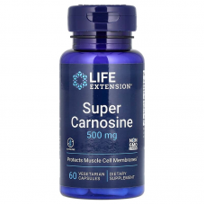 Супер карнозин, Carnosine, Life Extension, 500 мг, 60 веганських капсул Супер карнозин, Carnosine, Life Extension, 500 мг, 60 веганських капсул