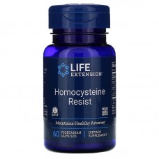 Резистентность гомоцистеина, Homocysteine Resist, Life Extension, 60 капсул Резистентность гомоцистеина, Homocysteine Resist, Life Extension, 60 капсул