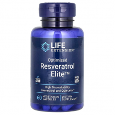 Ресвератрол, Optimized Resveratrol Elite, Life Extension, 60 вегетаріанських капсул Ресвератрол, Optimized Resveratrol Elite, Life Extension, 60 вегетаріанських капсул
