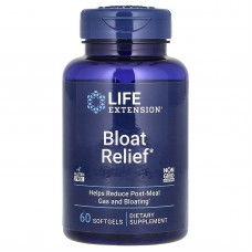 Средство от вздутия живота, Bloat Reliefe, Life Extension, 60 гелевых капсул Средство от вздутия живота, Bloat Reliefe, Life Extension, 60 гелевых капсул