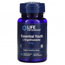 L-эрготионеин, Essential Youth L-Ergothioneine, Life Extension, поддержка молодости, 5 мг, 30 вегетарианских капсул L-эрготионеин, Essential Youth L-Ergothioneine, Life Extension, поддержка молодости, 5 мг, 30 вегетарианских капсул