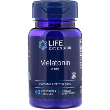 Мелатонин, Melatonin, Life Extension, 3 мг, 60 капсул Мелатонин, Melatonin, Life Extension, 3 мг, 60 капсул
