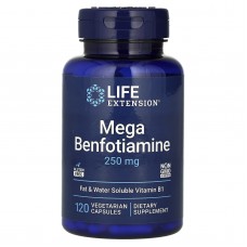 Бенфотіамін, Mega Benfotiamine, Life Extension, 250 мг, 120 вегетаріанських капсул