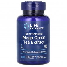Зелений чай мега екстракт, Mega Green Tea Extract, Life Extension, без кофеїну, 100 вегетаріанських капсул (725 мг на капсулу) Зелений чай мега екстракт, Mega Green Tea Extract, Life Extension, без кофеїну, 100 вегетаріанських капсул (725 мг на капсулу)