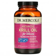 Масло криля антарктична, Krill Oil, Dr. Mercola, для жінок, 270 капсул