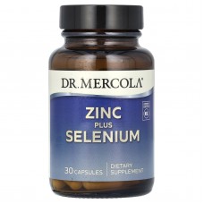 Цинк плюс селен, Zinc Plus Selenium, Dr. Mercola, 30 капсул Цинк плюс селен, Zinc Plus Selenium, Dr. Mercola, 30 капсул