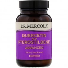 Кверцетин і птеростільбен, Quercetin and Pterostilbene, Dr. Mercola, 60 капсул