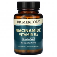 Ниацинамид (витамин B3), Niacinamide Vitamin B3, Dr. Mercola, 50 мг, 270 таблеток Ниацинамид (витамин B3), Niacinamide Vitamin B3, Dr. Mercola, 50 мг, 270 таблеток