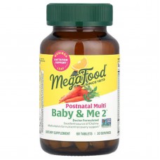 Мультивитамины для женщин после родов, Baby & Me 2, MegaFood, 60 таблеток Мультивитамины для женщин после родов, Baby & Me 2, MegaFood, 60 таблеток