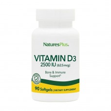 Витамин D3, Vitamin D3, Nature's Plus, 2500 МЕ, 90 гелевых капсул Витамин D3, Vitamin D3, Nature's Plus, 2500 МЕ, 90 гелевых капсул